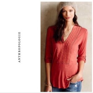 Anthropologie Dolan Front Pleat Popover Blouse